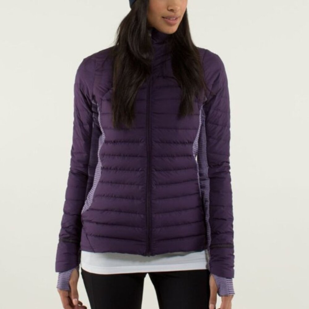 Lululemon Women's Purple Down For A Run Athletic Puffer‎ Jacket Size 6